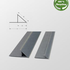 Chamfer strip with soft lip and nailing flange