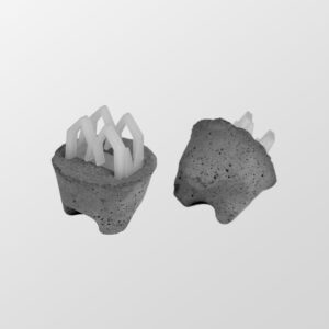 Concrete spacer TKS 3 points with 2 clips