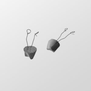 Star concrete spacer with wire